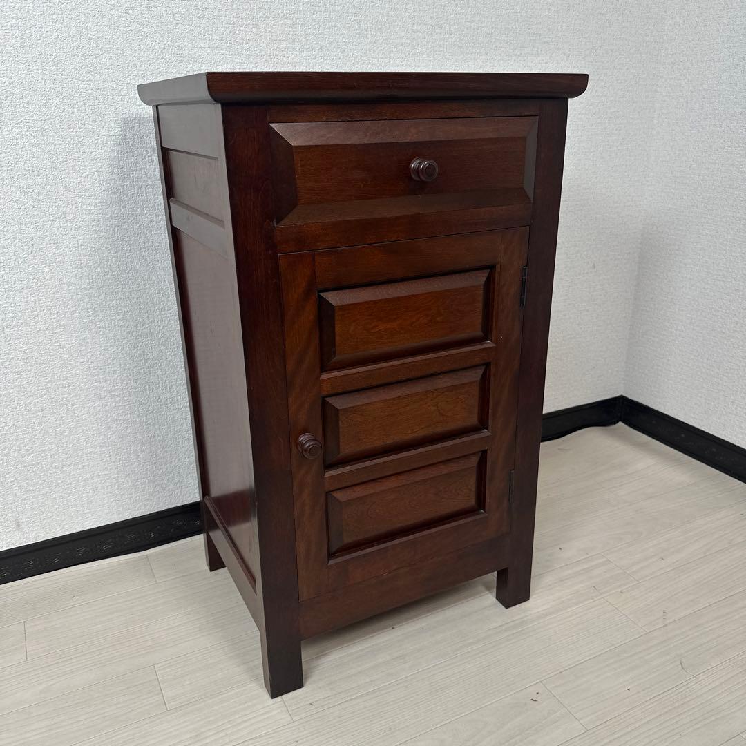 松本民芸家具 立体的なデザイン C型電話台 約13万8千円 ※i4※