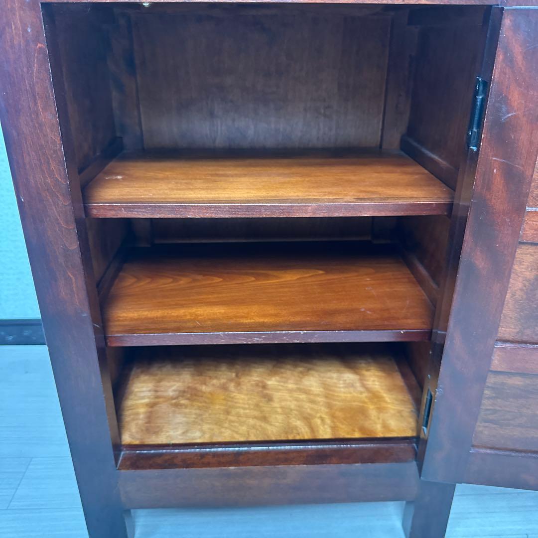 松本民芸家具 立体的なデザイン C型電話台 約13万8千円 ※i4※