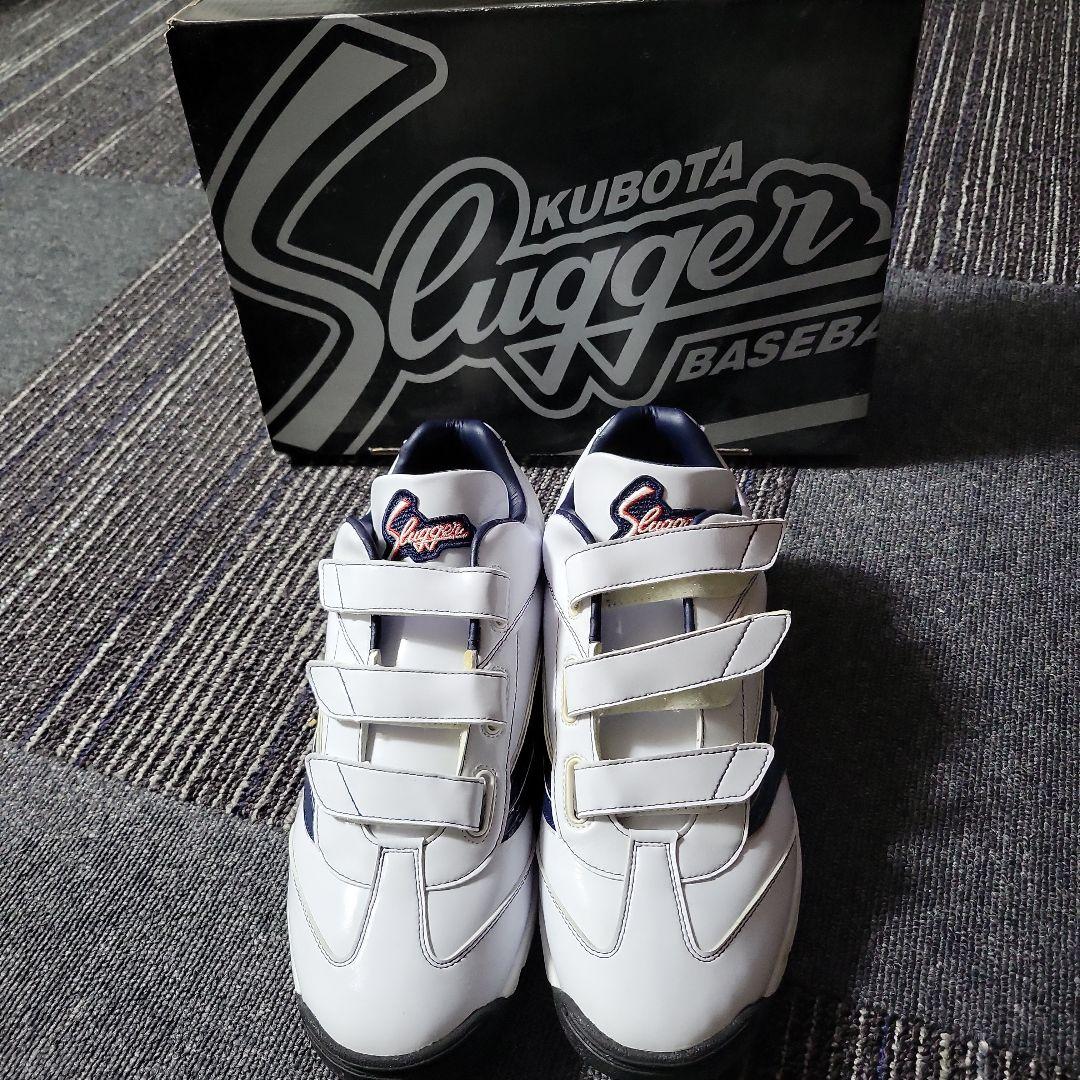 KUBOTA SLUGGER スパイクシューズ ホワイト・ネイビー
