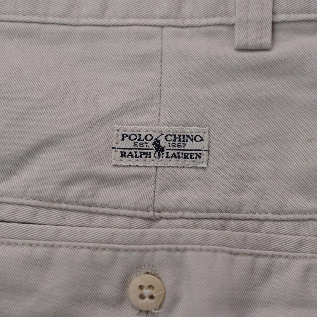 ポロ ラルフローレン W34 ポロチノ USA製 90s ベージュ 14922