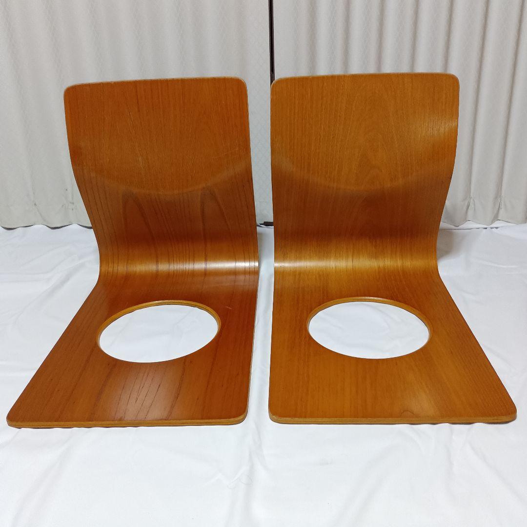 【バラ売り可】天童木工　座椅子　四脚セット　曲げ木座椅子　和室座イス　藤森健次