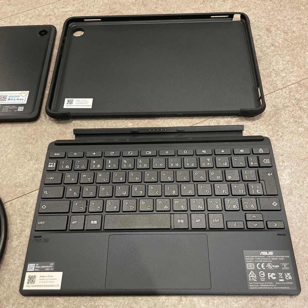 ASUS Chromebook タブレット本体 ブラック 充電器付