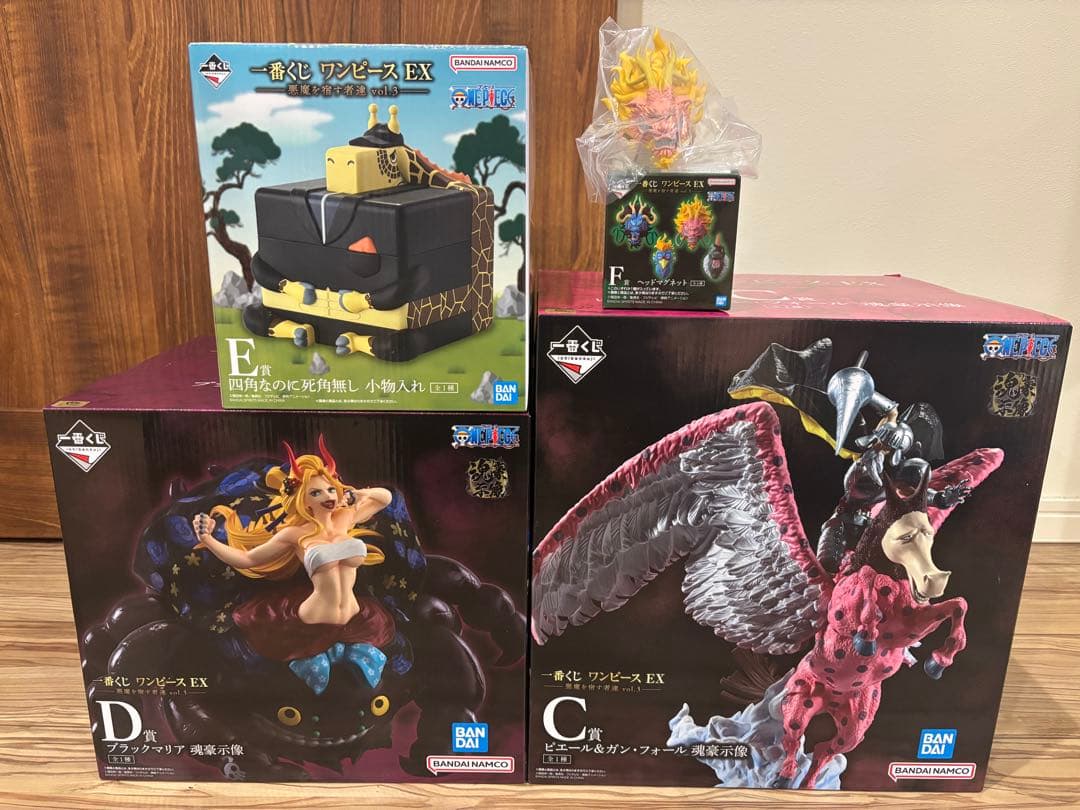 ワンピース一番くじEX 悪魔を宿す者達　C賞、D賞、E賞、ヘッドマグネット