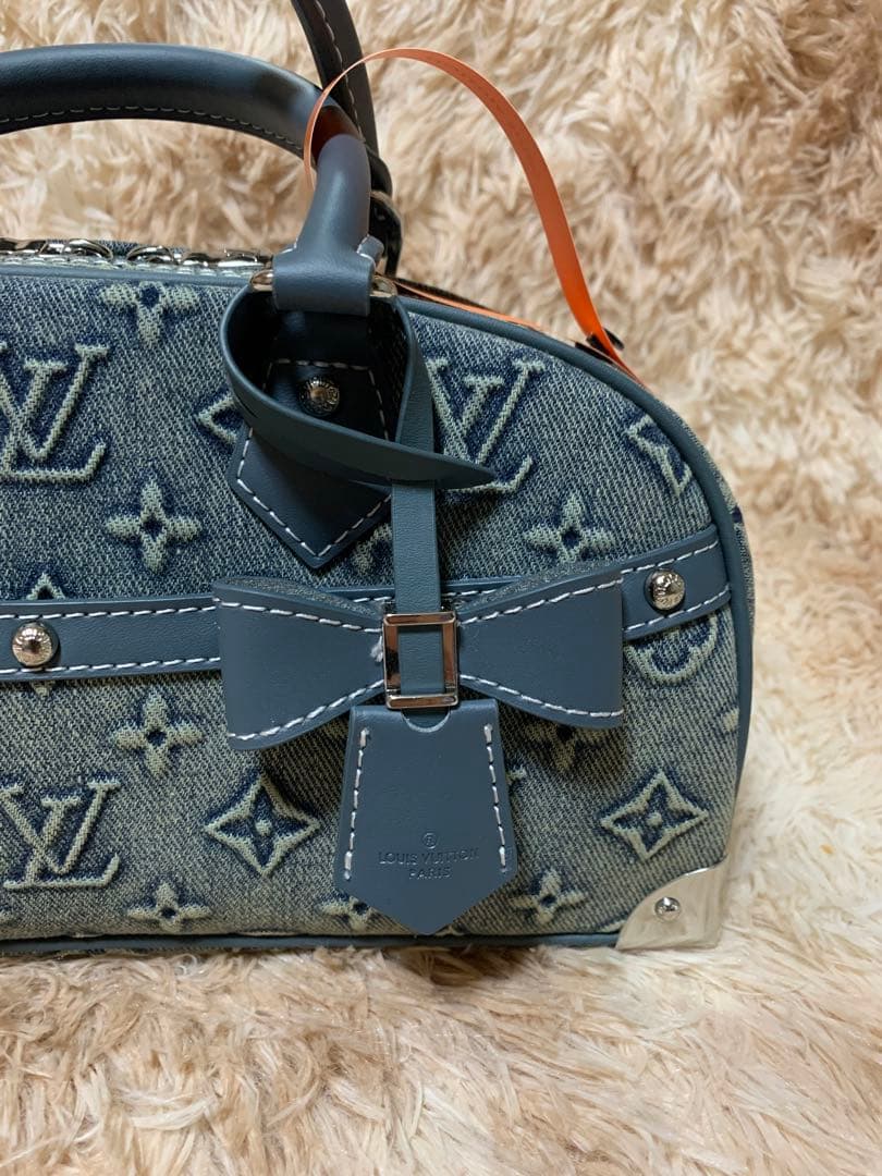 デニムミニボストン　ショルダー付き