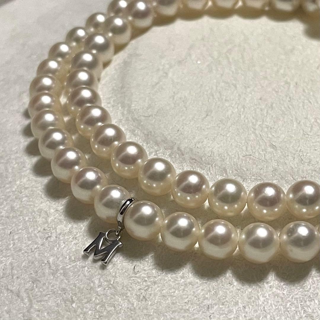 専用 【ミキモト✨Mチャーム付】あこや本真珠 ネックレス 6.0-6.5