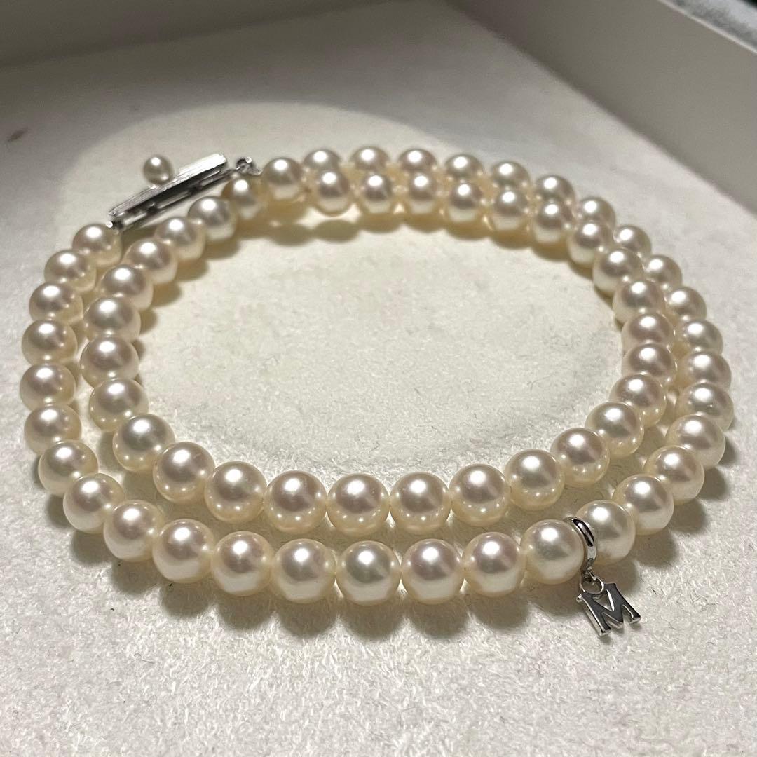 専用 【ミキモト✨Mチャーム付】あこや本真珠 ネックレス 6.0-6.5