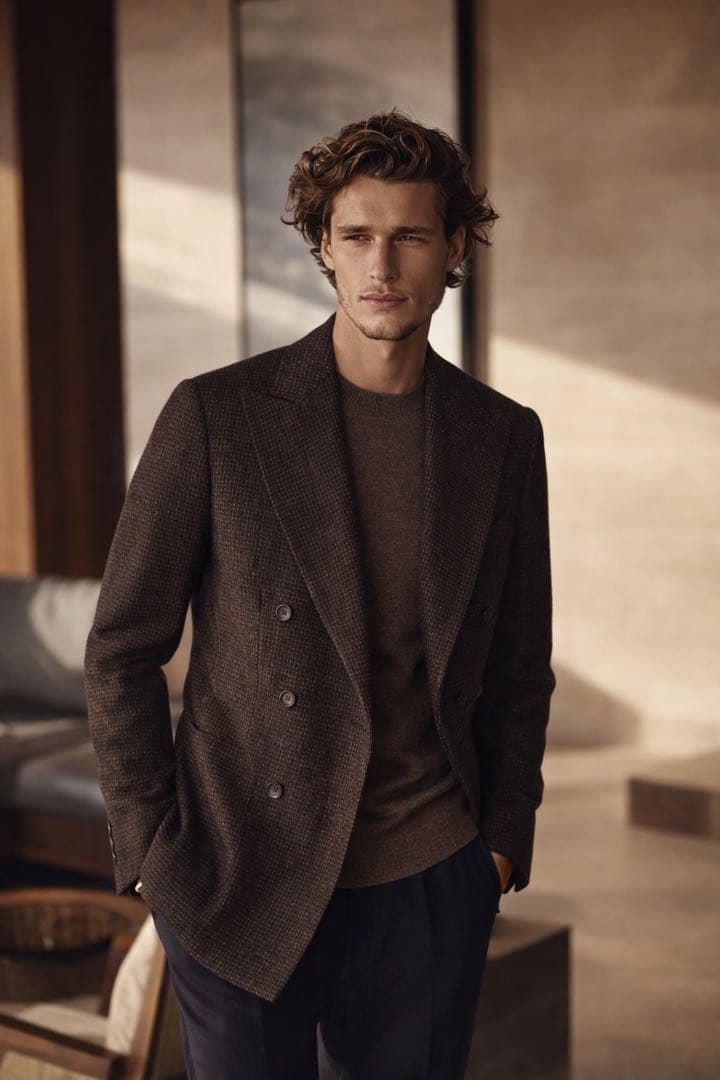 De Petrillo デ ペトリロ ダブル テーラード ジャケット 44 S