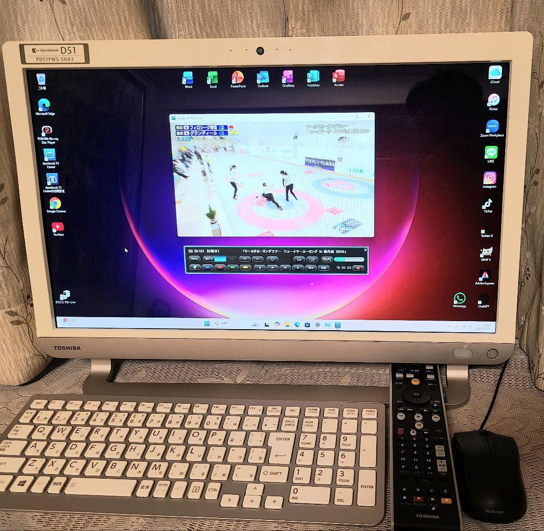 東芝TVPC BSCS地上視聴 SSD512GB 16GB W11 25H2