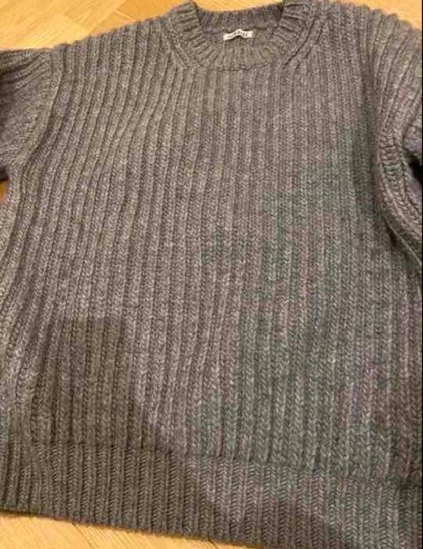 オーラリー スーパーミルドリブニット サイズ4 グレー