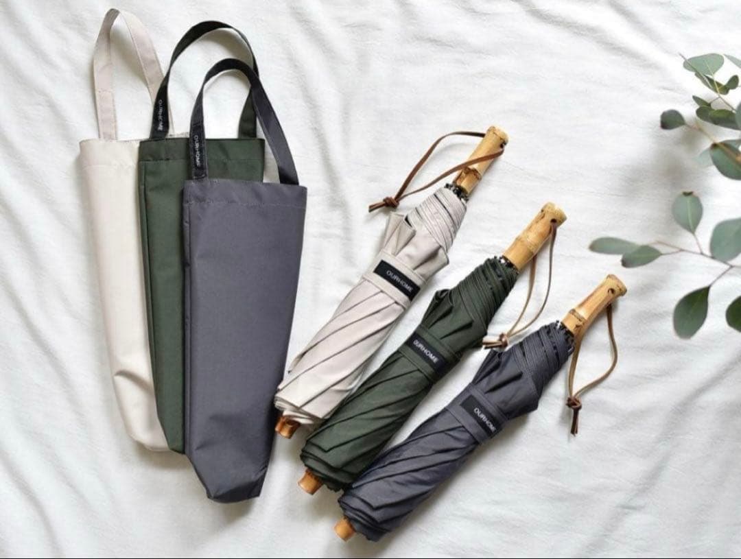 OUR アワーホーム　完全遮光100％折りたたみ傘（晴雨兼用）　グレー