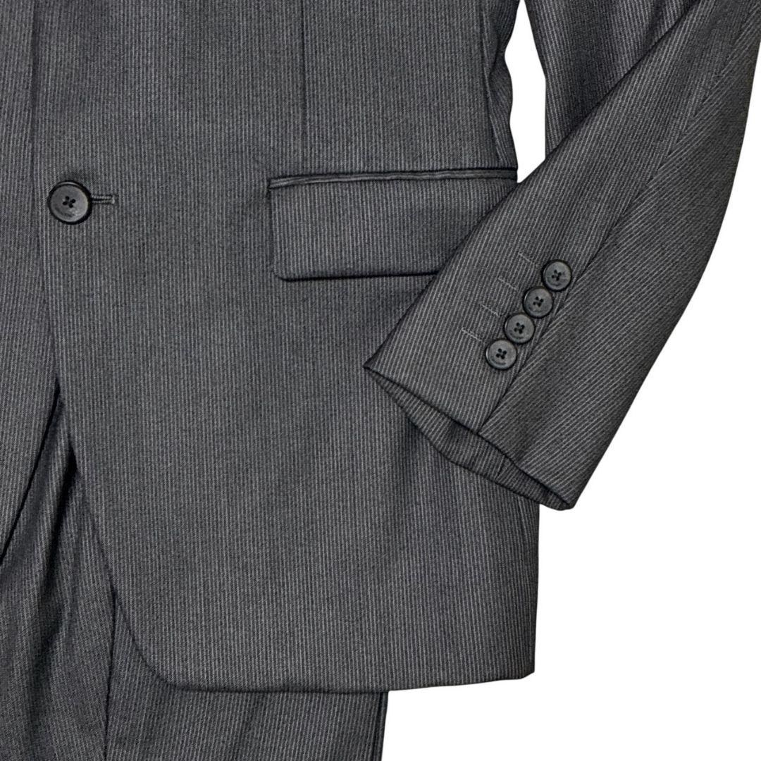 【美品】カルバンクライン CK セットアップ スーツ上下 シングル ストライプ