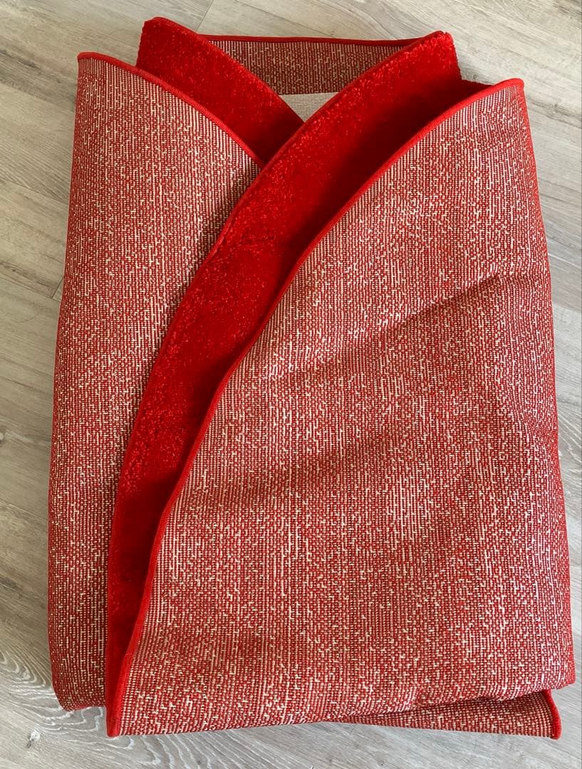 IKEA ラグストエンセ STOENSE 195cm レッド赤　円形