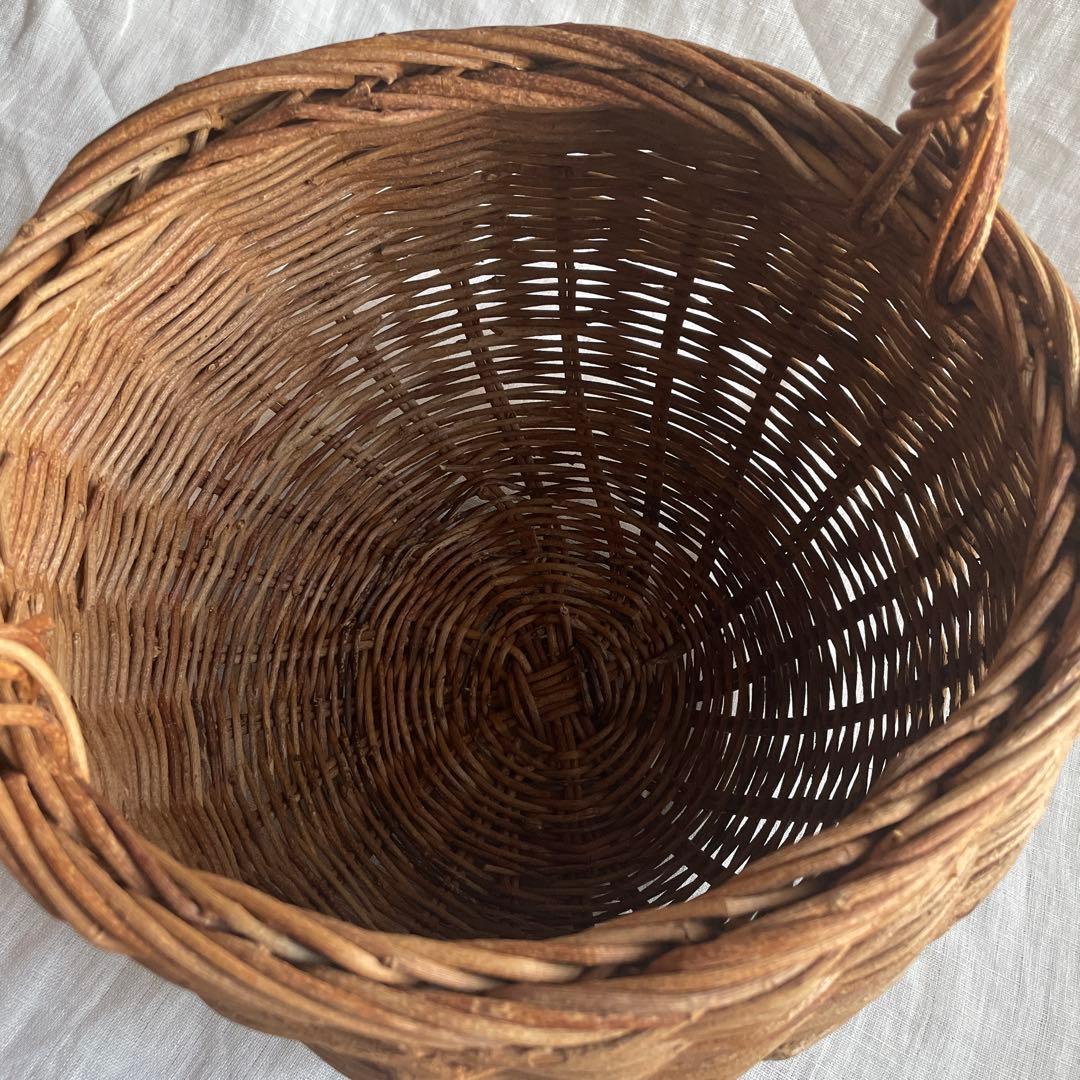 あけび　持ち手つきかご　あけびかご　古道具