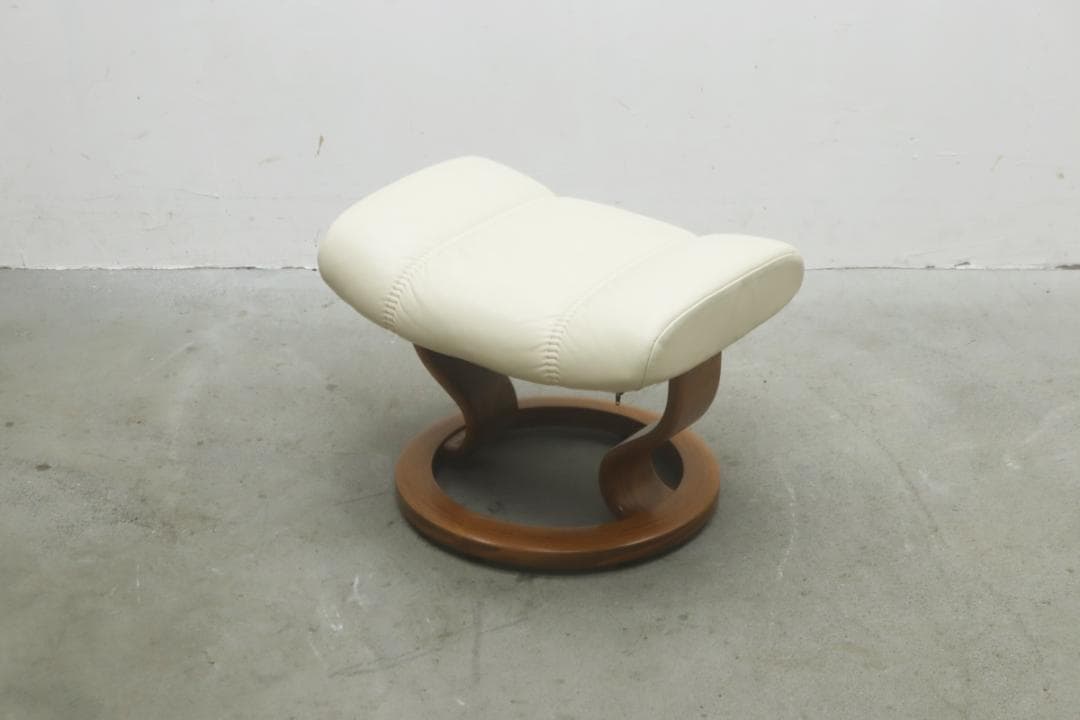 北欧 エコーネス コンサル オットマンセット 本革 リクライニング 1P ソファ