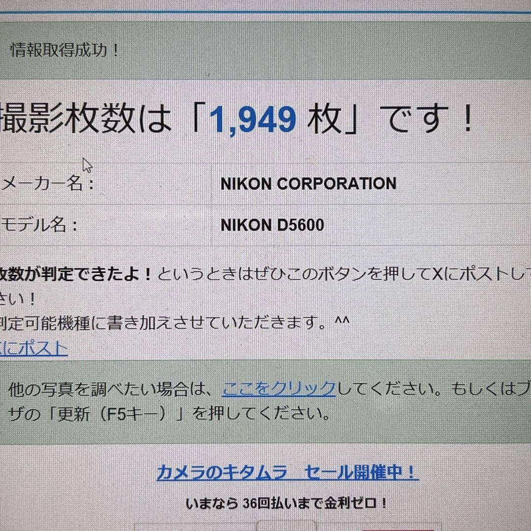 ショット数1949回✨美品Bluetooth搭載✨Nikon D5600 ダブル