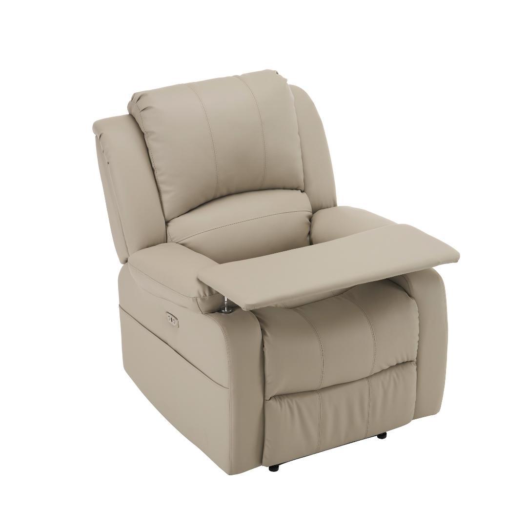 リクライニングチェア テーブル付き リクライニングソファ【アッシュグレー】