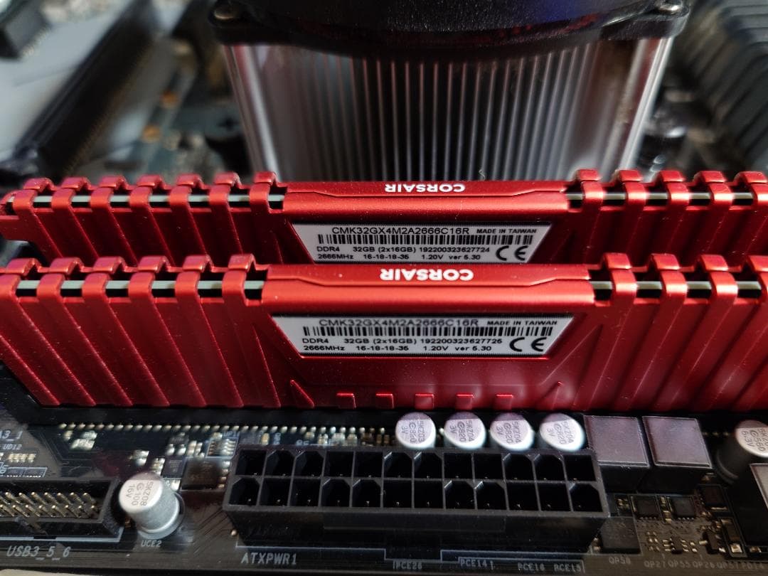 マザーボード Ryzen5 2600X+B450 Pro4+DDR4 32GB