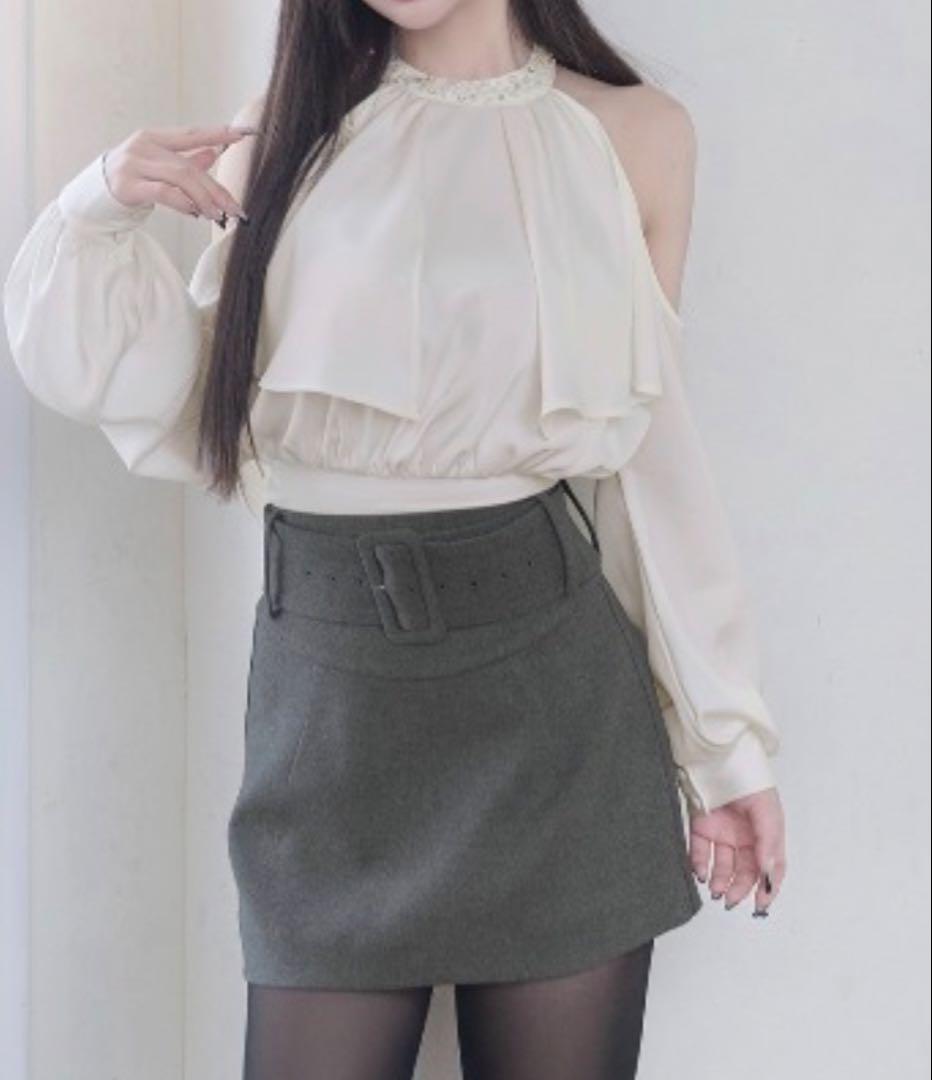 ダーリッチ　パールネックアメスリブラウス