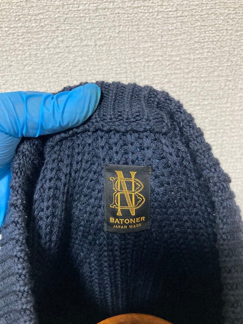 BATONER ネイビー ニットセーター 日本製