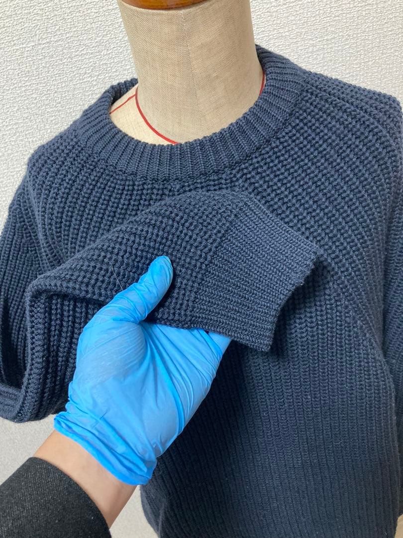 BATONER ネイビー ニットセーター 日本製