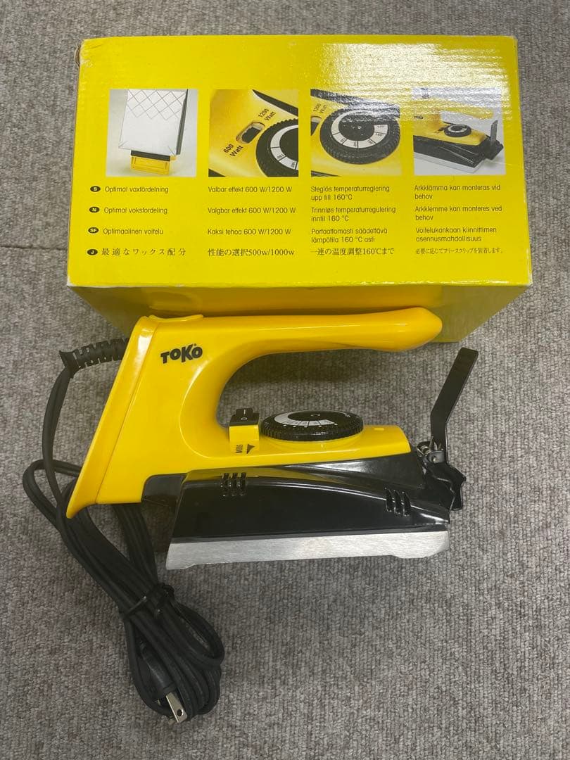 【未使用】TOKO スキー用アイロン イエロー　ペーパークリップ付属