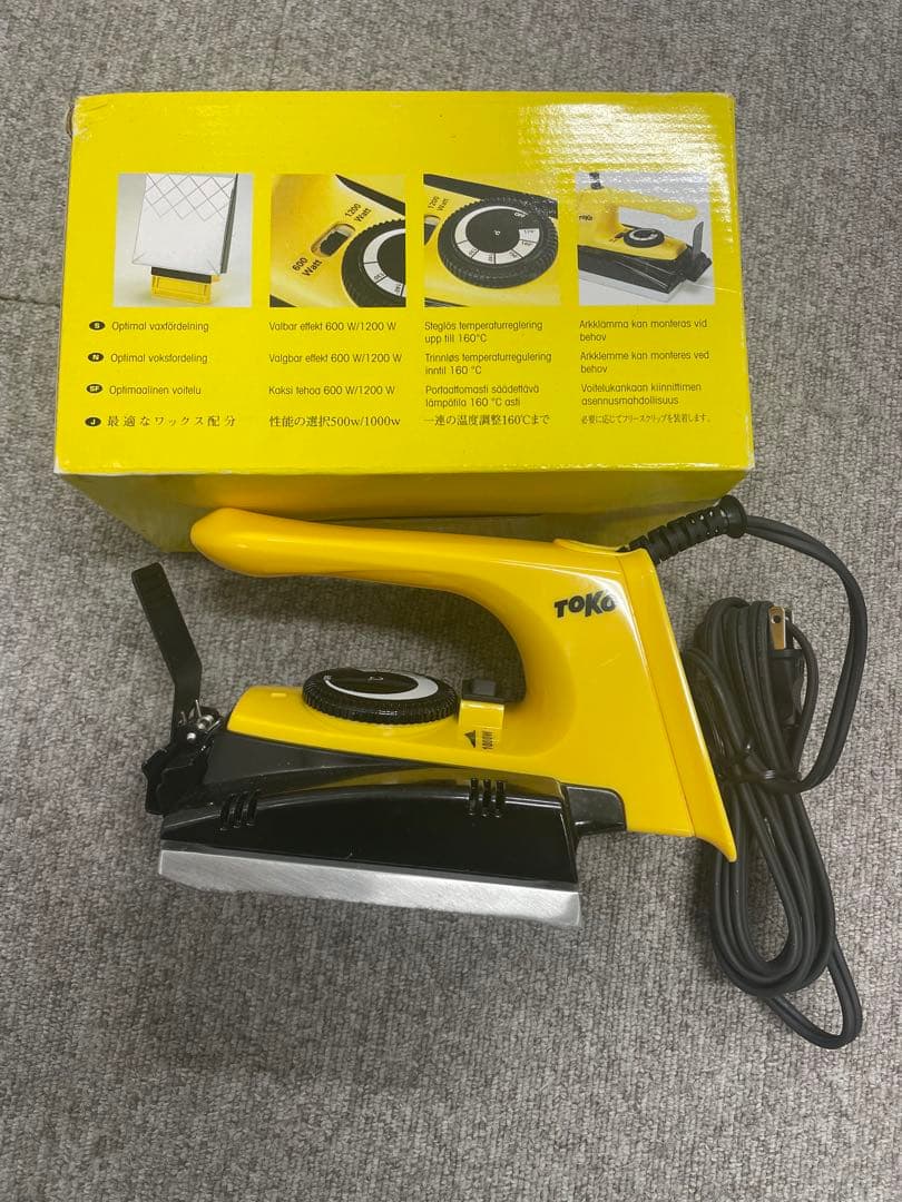 【未使用】TOKO スキー用アイロン イエロー　ペーパークリップ付属