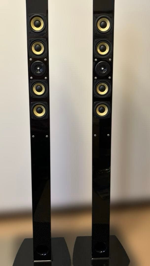 音出し確認済み‼️割と美品‼️DENONトールボーイ・ピアノブラック スピーカーペア