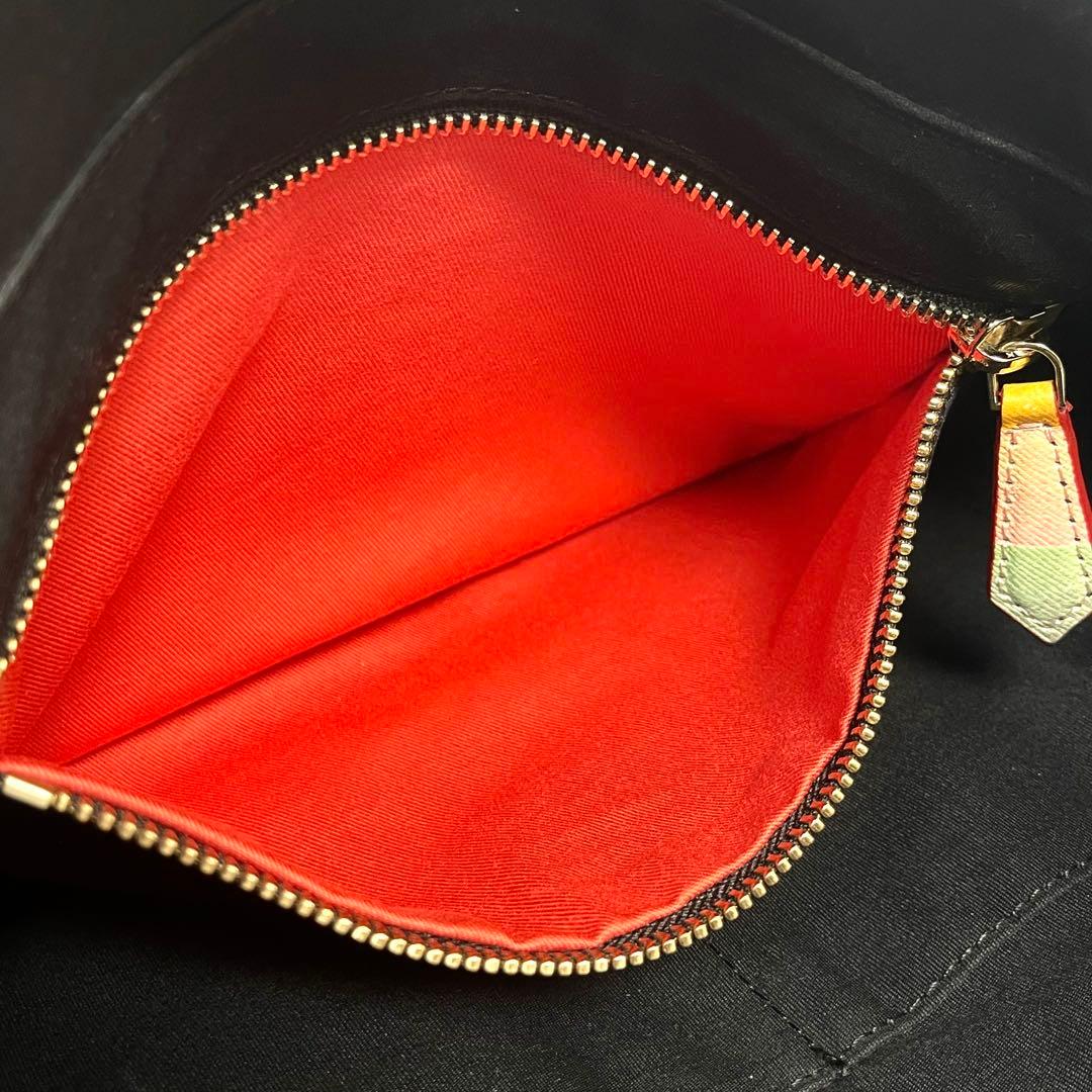 ポールスミス　ショルダーバッグ　2way ハンドバッグ　マルチストライプ　ロゴ