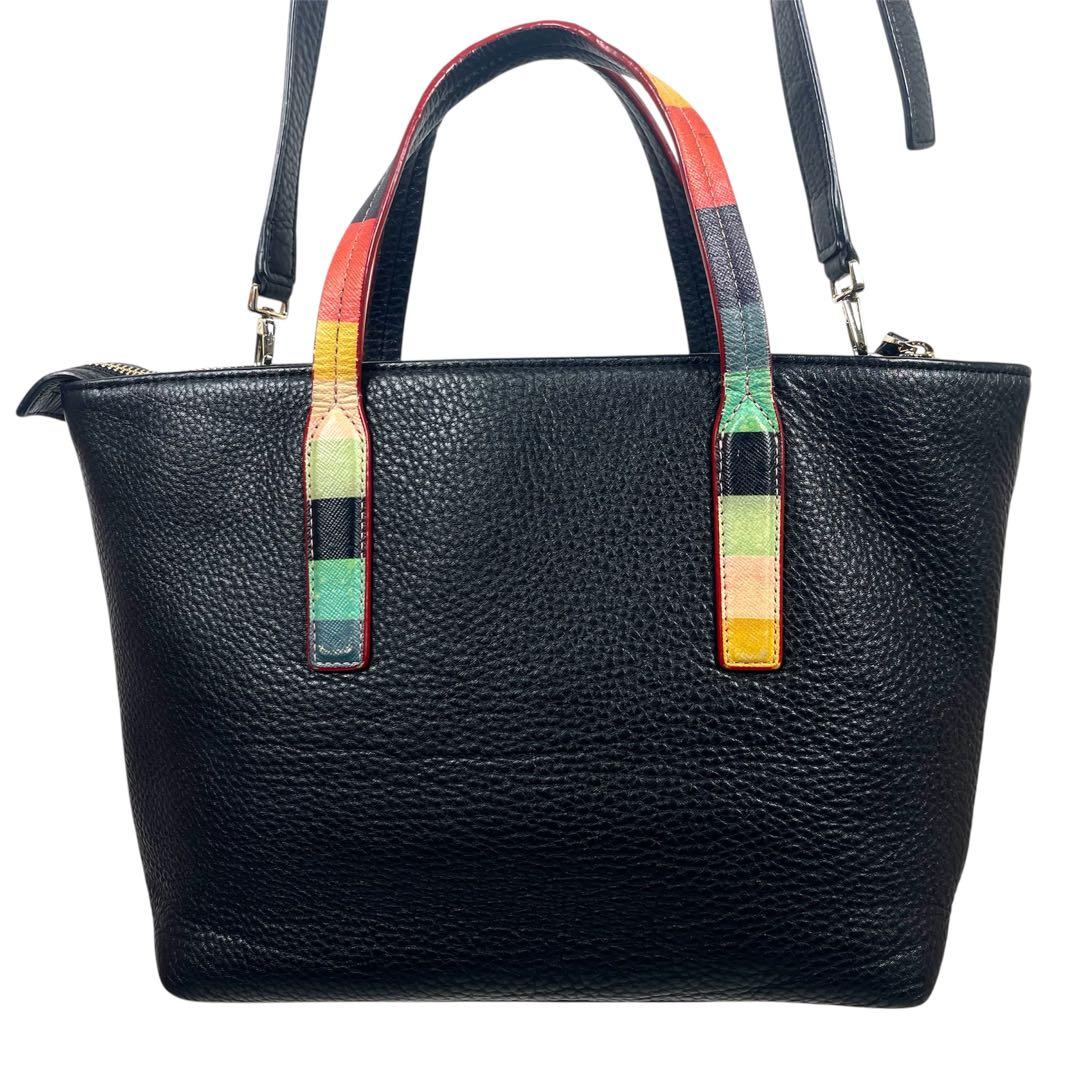 ポールスミス　ショルダーバッグ　2way ハンドバッグ　マルチストライプ　ロゴ