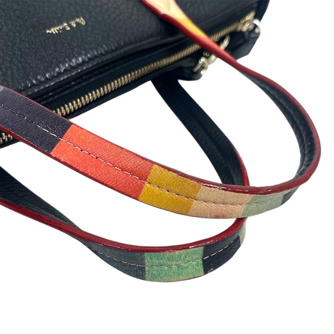 ポールスミス　ショルダーバッグ　2way ハンドバッグ　マルチストライプ　ロゴ