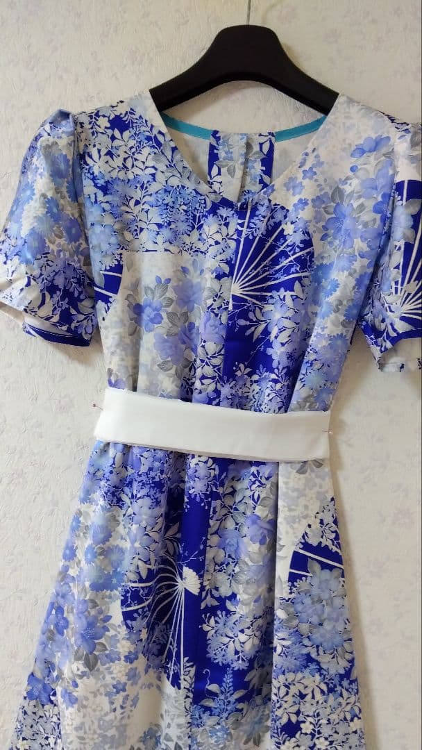 着物リメイクドレス