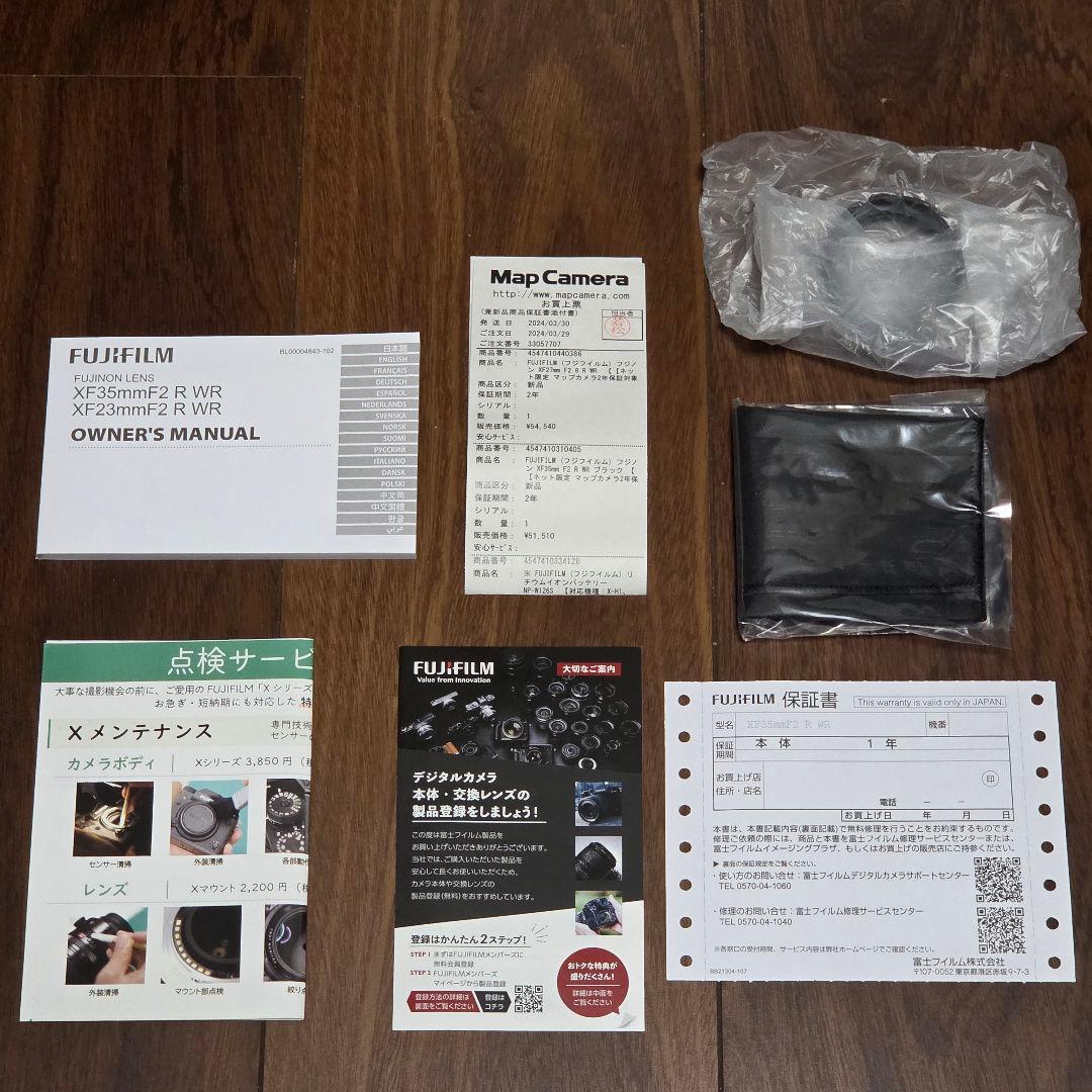 FUJIFILM フジフイルム フジノン XF35mm F2 R WR ブラック