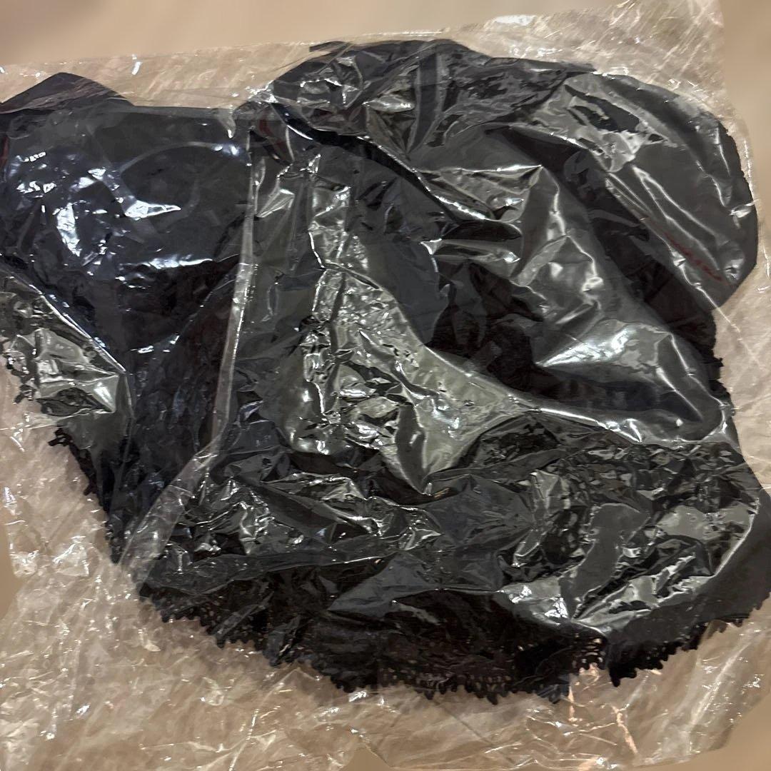 A/P フリルメイドキャップ 黒×黒