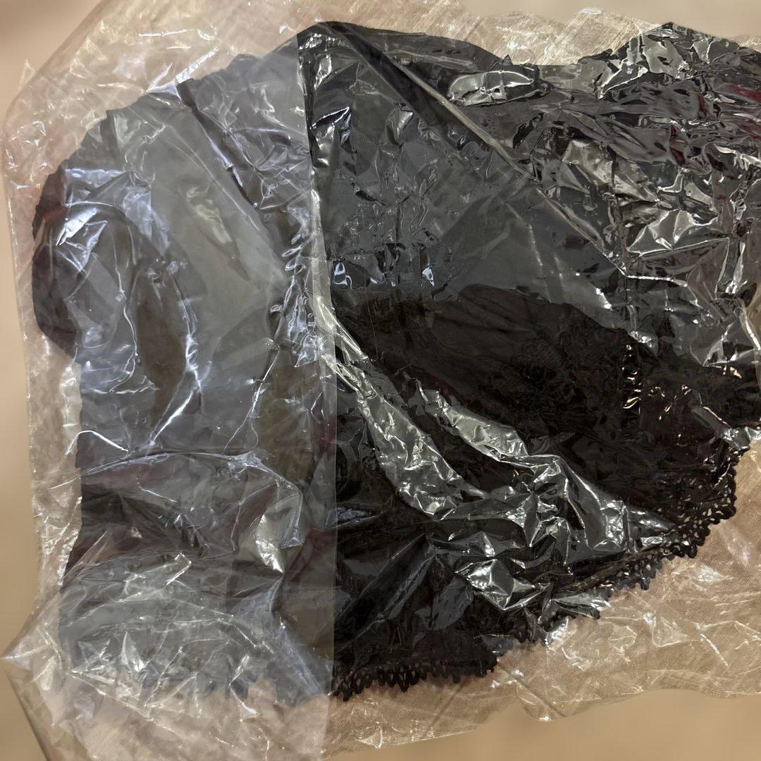 A/P フリルメイドキャップ 黒×黒