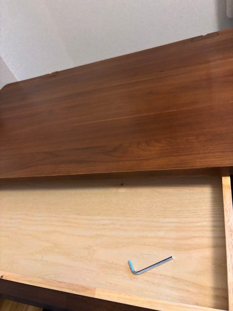 【4月末まで】奥行が選べるパソコンデスク　ダークブラウン　奥行き50 幅100