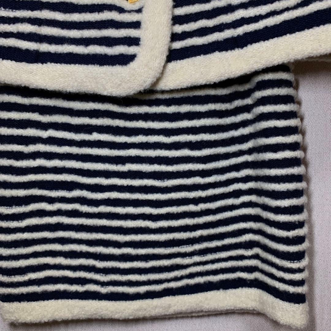 希少ミューゼドウジ　マリン超ボーダーニット　セットアップ　モヘア混ウール　38