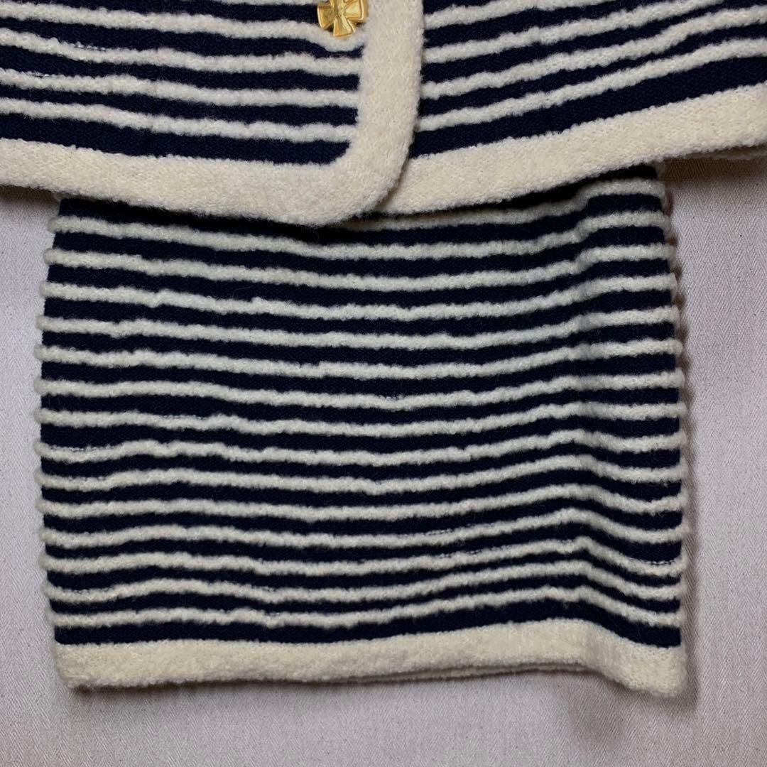 希少ミューゼドウジ　マリン超ボーダーニット　セットアップ　モヘア混ウール　38