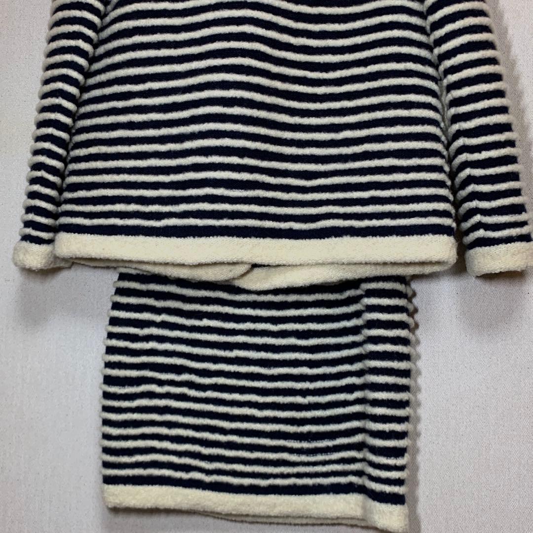 希少ミューゼドウジ　マリン超ボーダーニット　セットアップ　モヘア混ウール　38