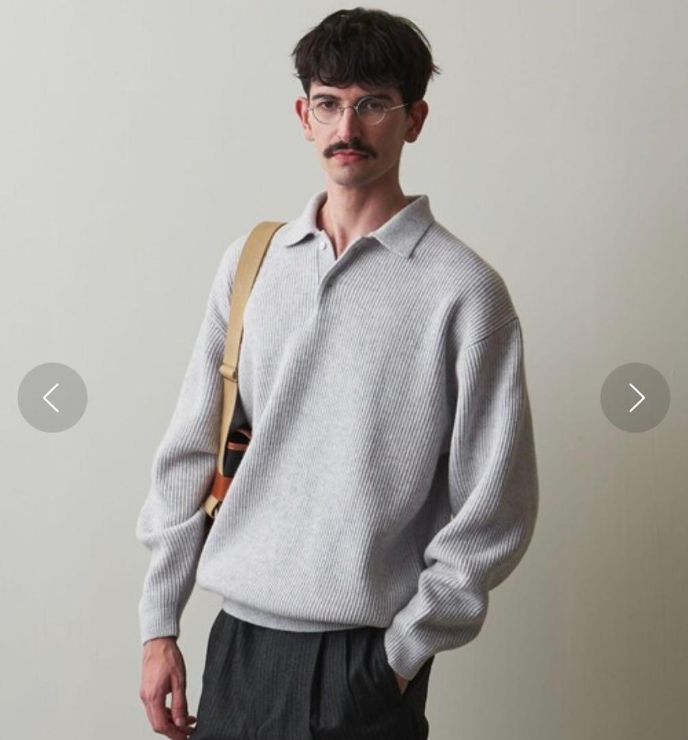 steven alan オーストラリアンラムズウール　ポロカラーニット