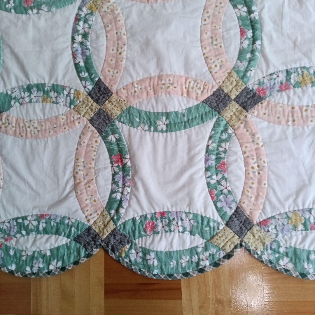 パッチワークキルト　ダブルウエディングリング