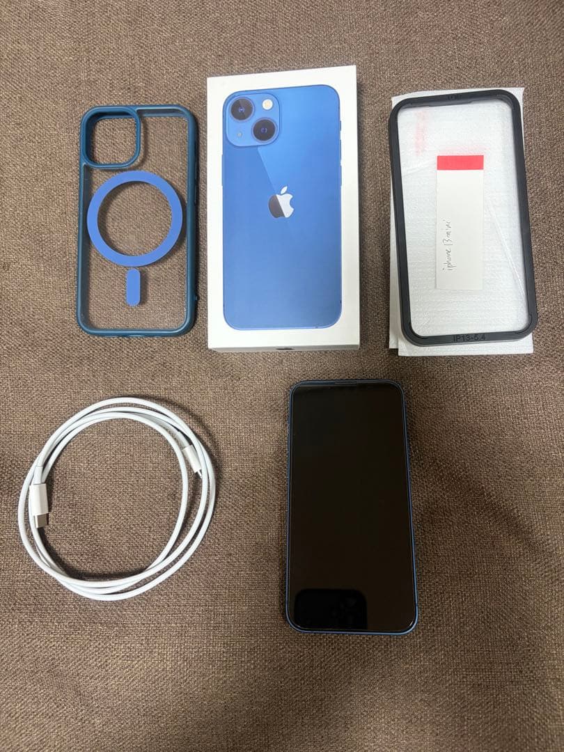 美品　iPhone13mini ブルー 128GB バッテリー92% おまけ付