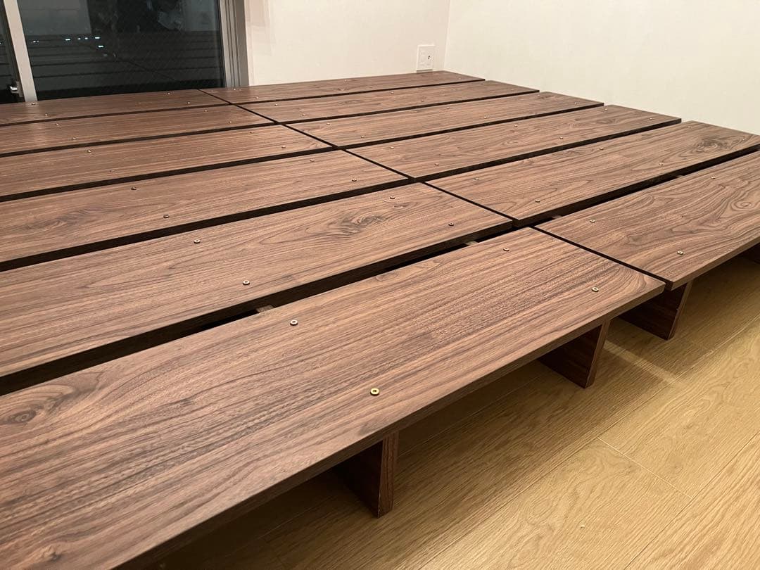 LOWYA ベッドフレーム　シングルサイズ　ウォルナット