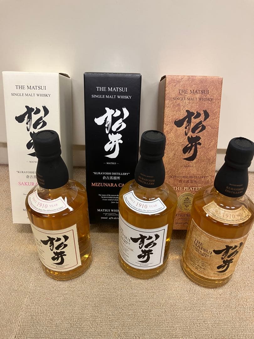 THE MATSUI シングルモルトウイスキー サクラカスク他3本 700ml