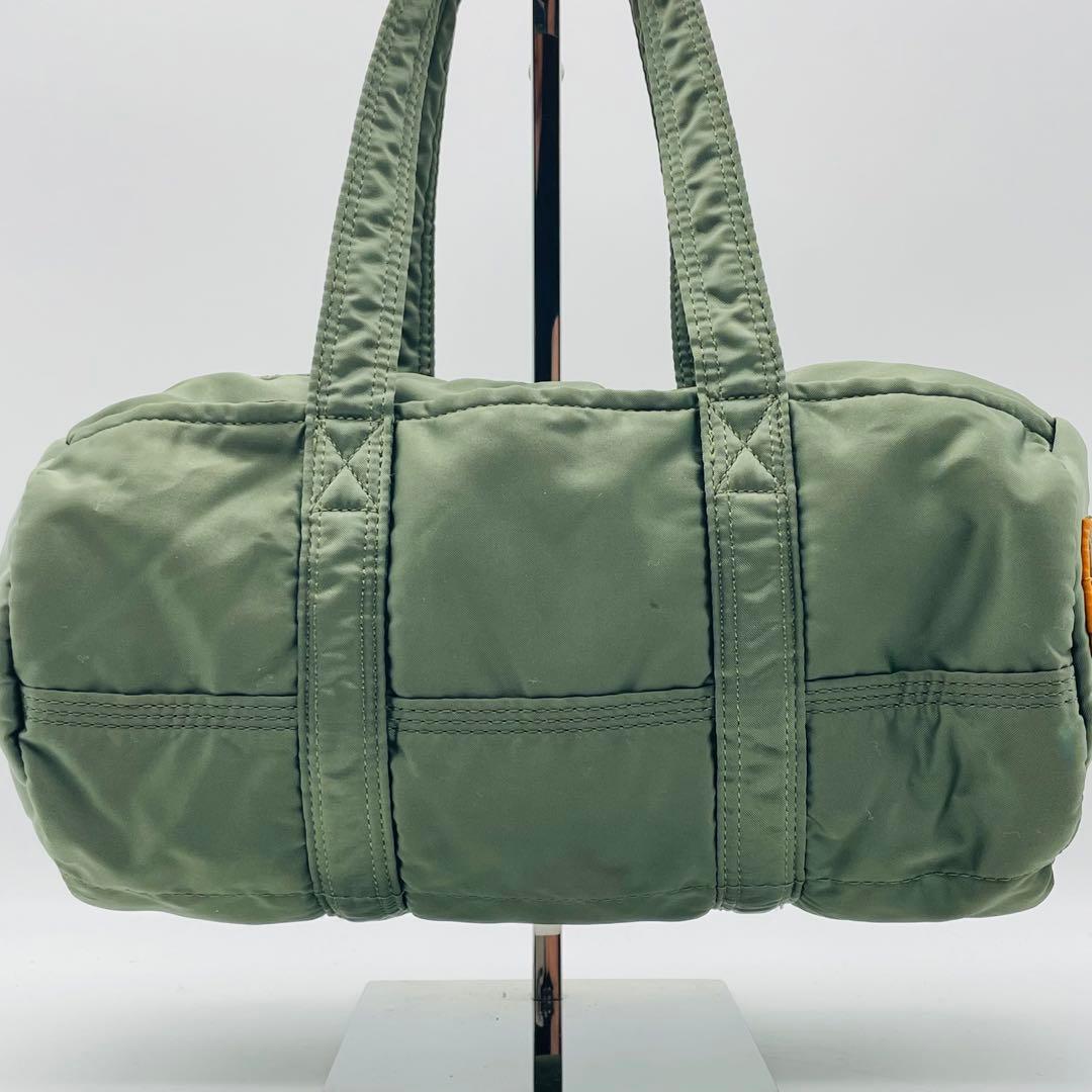 【良品】ポーター タンカー　ミニボストン　ドラムバッグ　カーキ　ナイロン