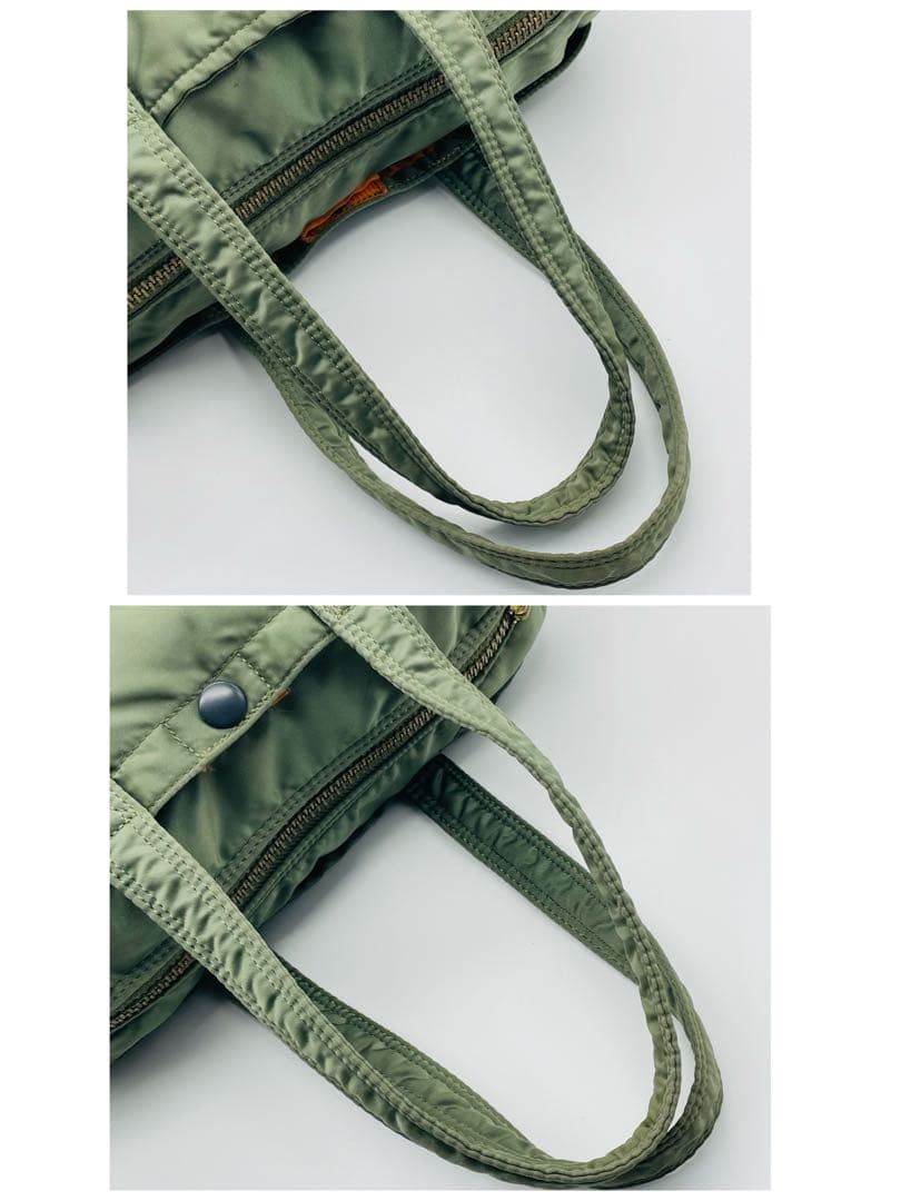 【良品】ポーター タンカー　ミニボストン　ドラムバッグ　カーキ　ナイロン