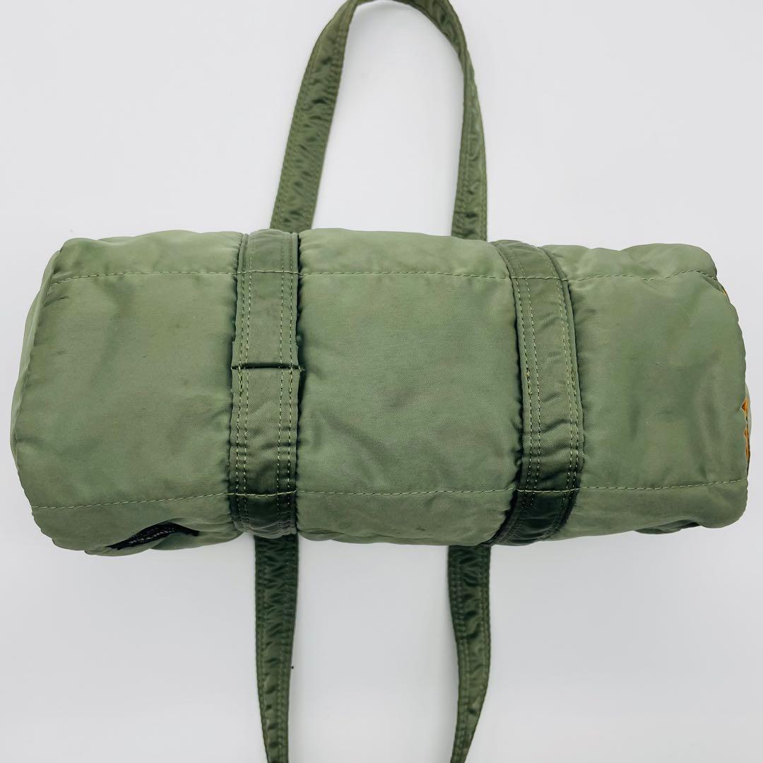 【良品】ポーター タンカー　ミニボストン　ドラムバッグ　カーキ　ナイロン