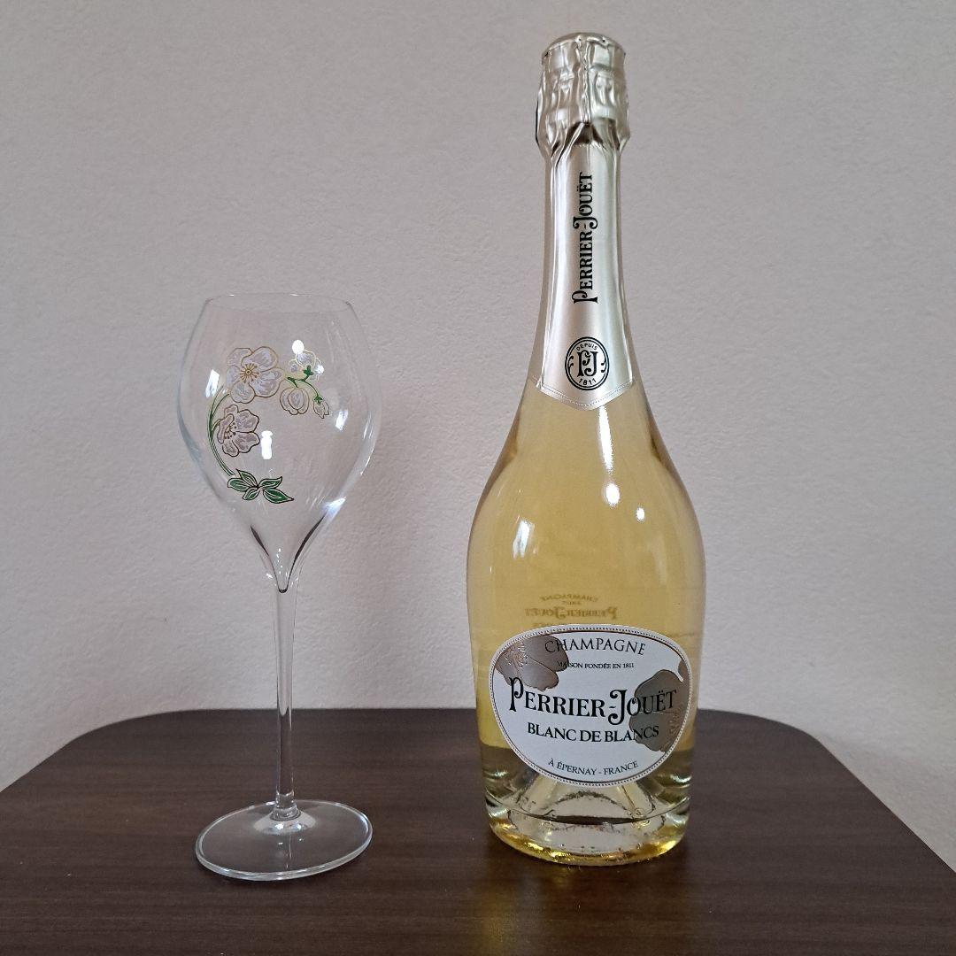 ペリエ・ジュエ・ブラン・ド・ブラン 750ml　シャンパングラス1個付