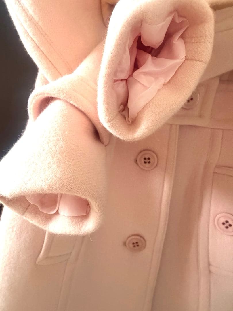 美品☆ バーバリーブルーレーベル ウールコート ピンク