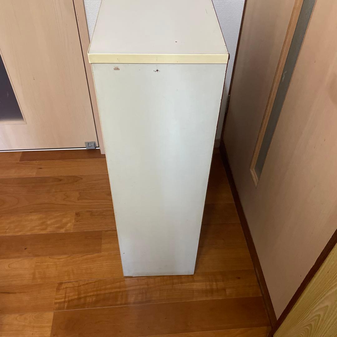 昭和レトロ 食器棚 ガラスキャビネット ガラス棚 レトロポップ オレンジ