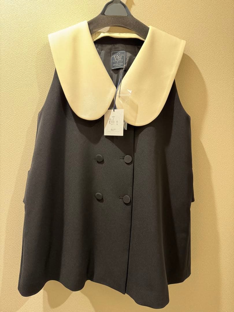 SEVEN TEN ビッグカラージレ ブラック Sサイズ